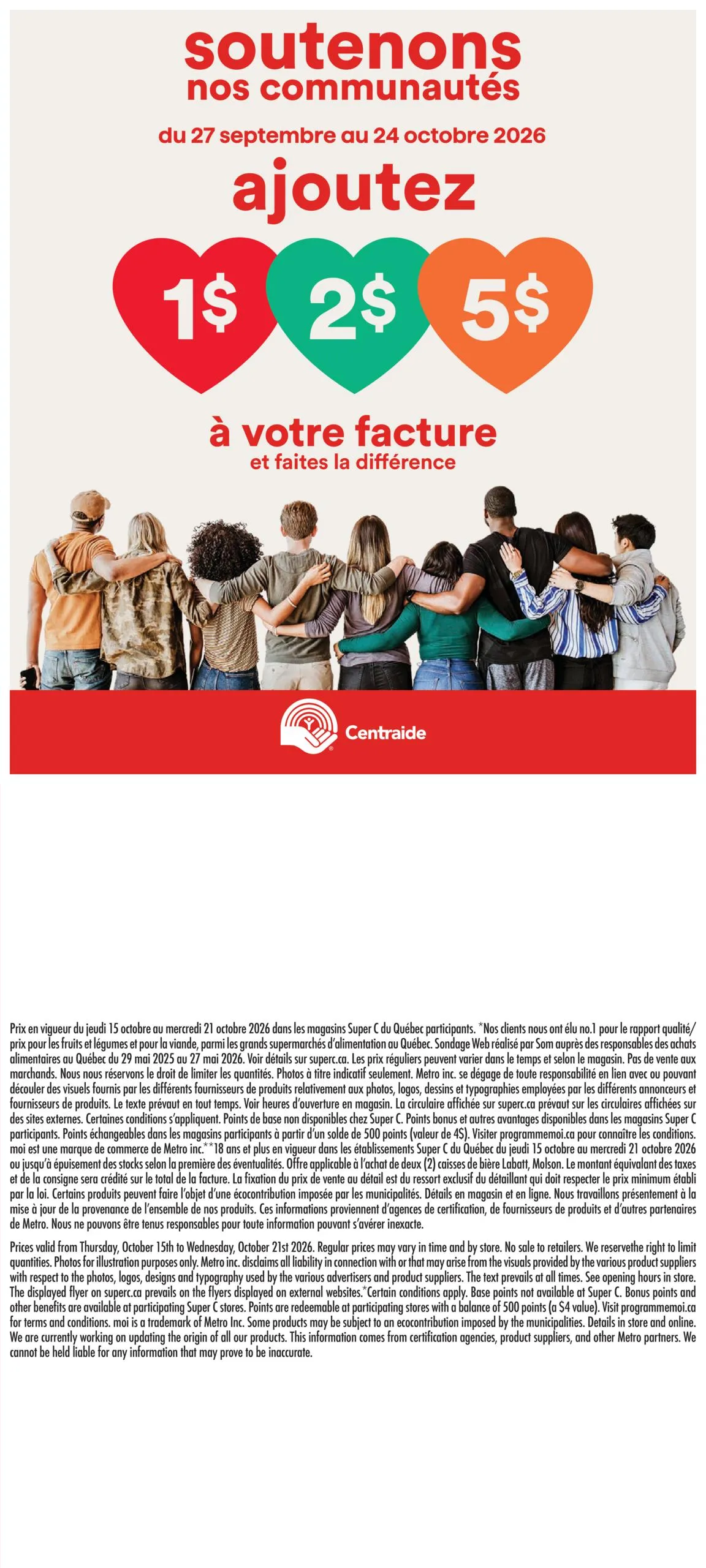 Circulaire Super C — page 18, du 15 au 21 octobre 2026