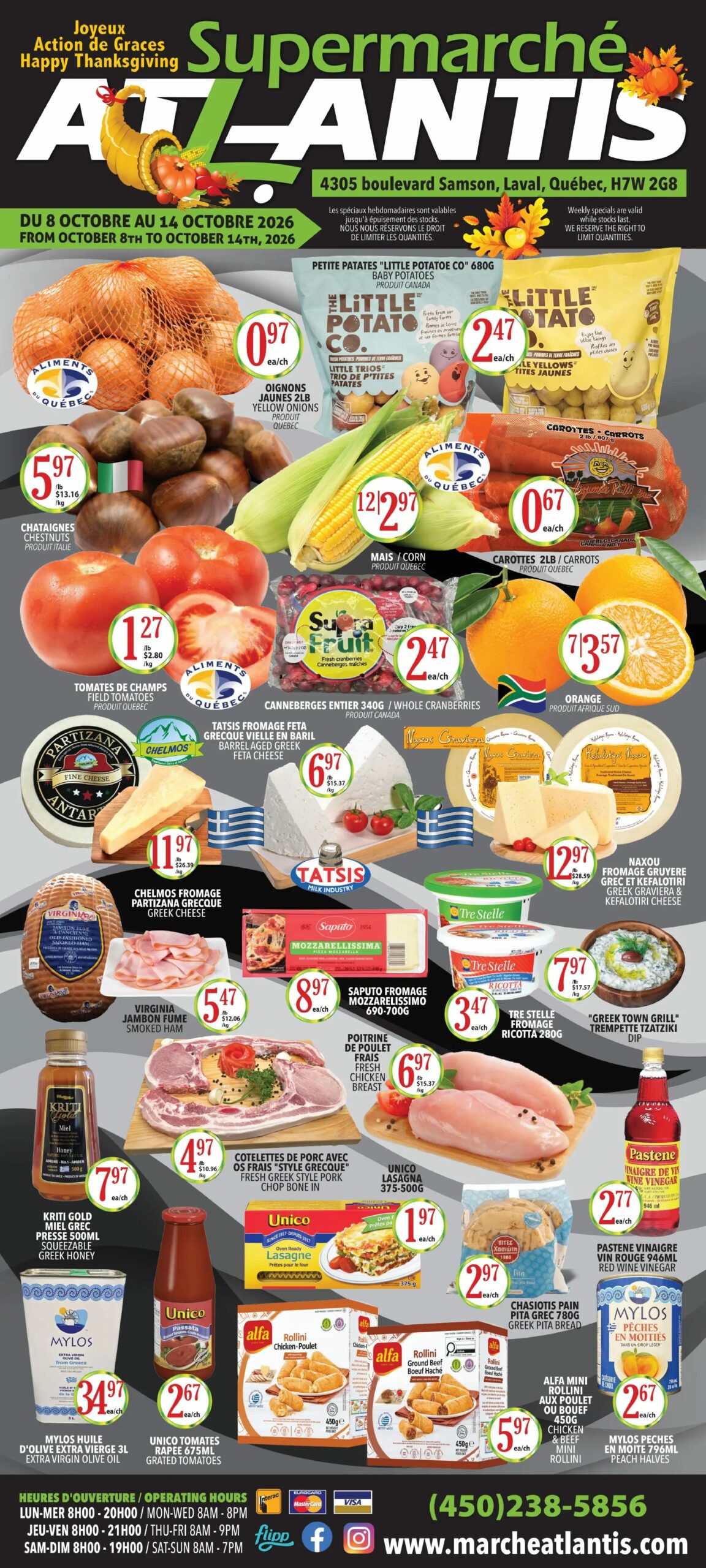 Circulaire Supermarché Atlantis — page 1, du 8 au 14 octobre 2026