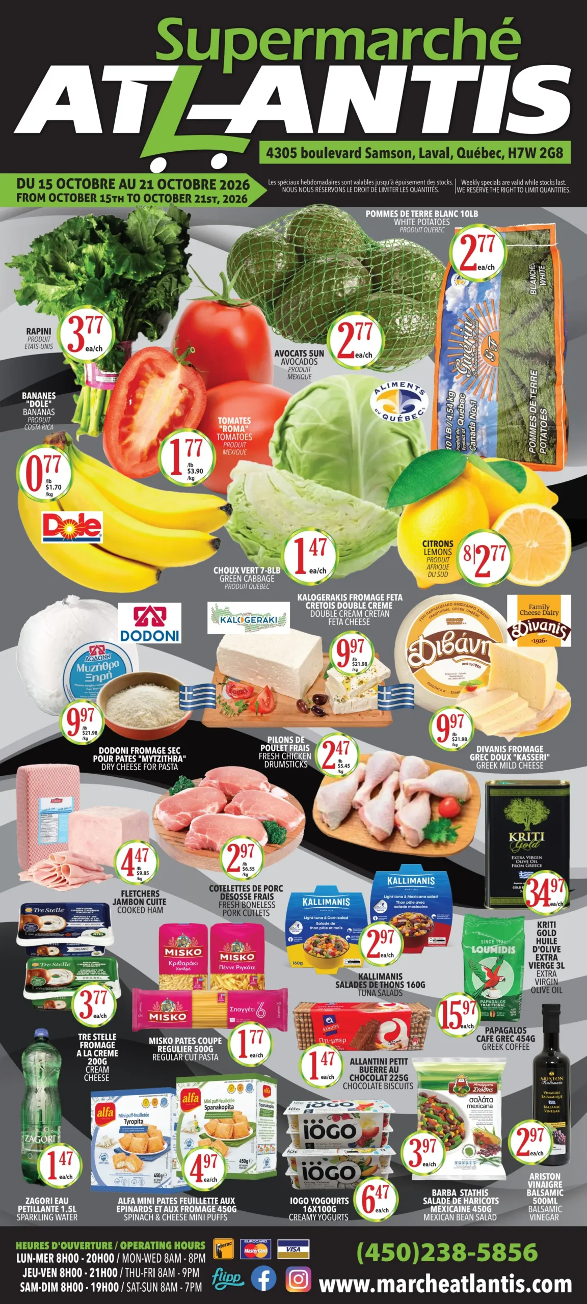 Circulaire Supermarché Atlantis — page 1, du 15 au 21 octobre 2026