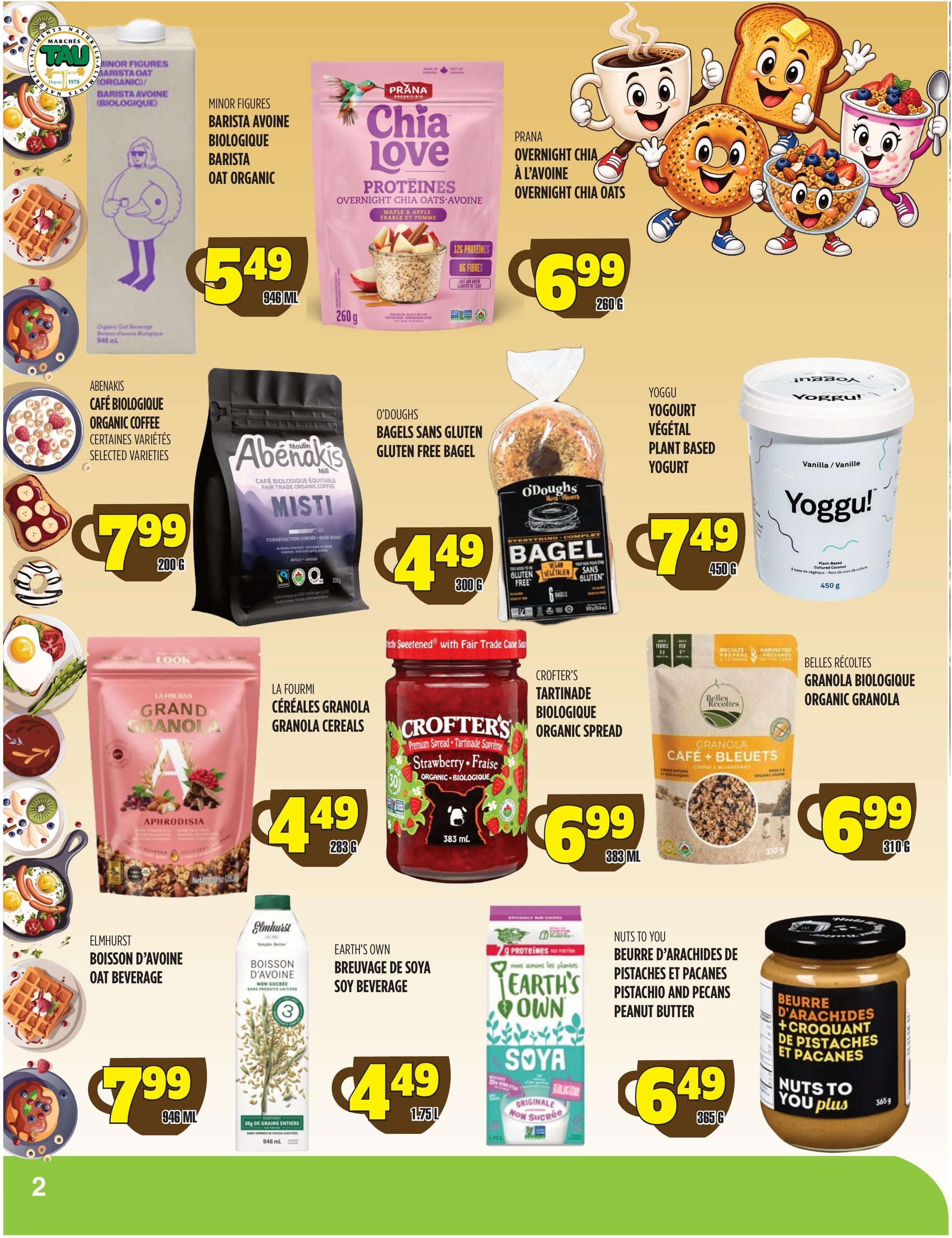 Circulaire TAU Marché d'alimentation Naturelle — page 2, du 31 août au 4 octobre 2026