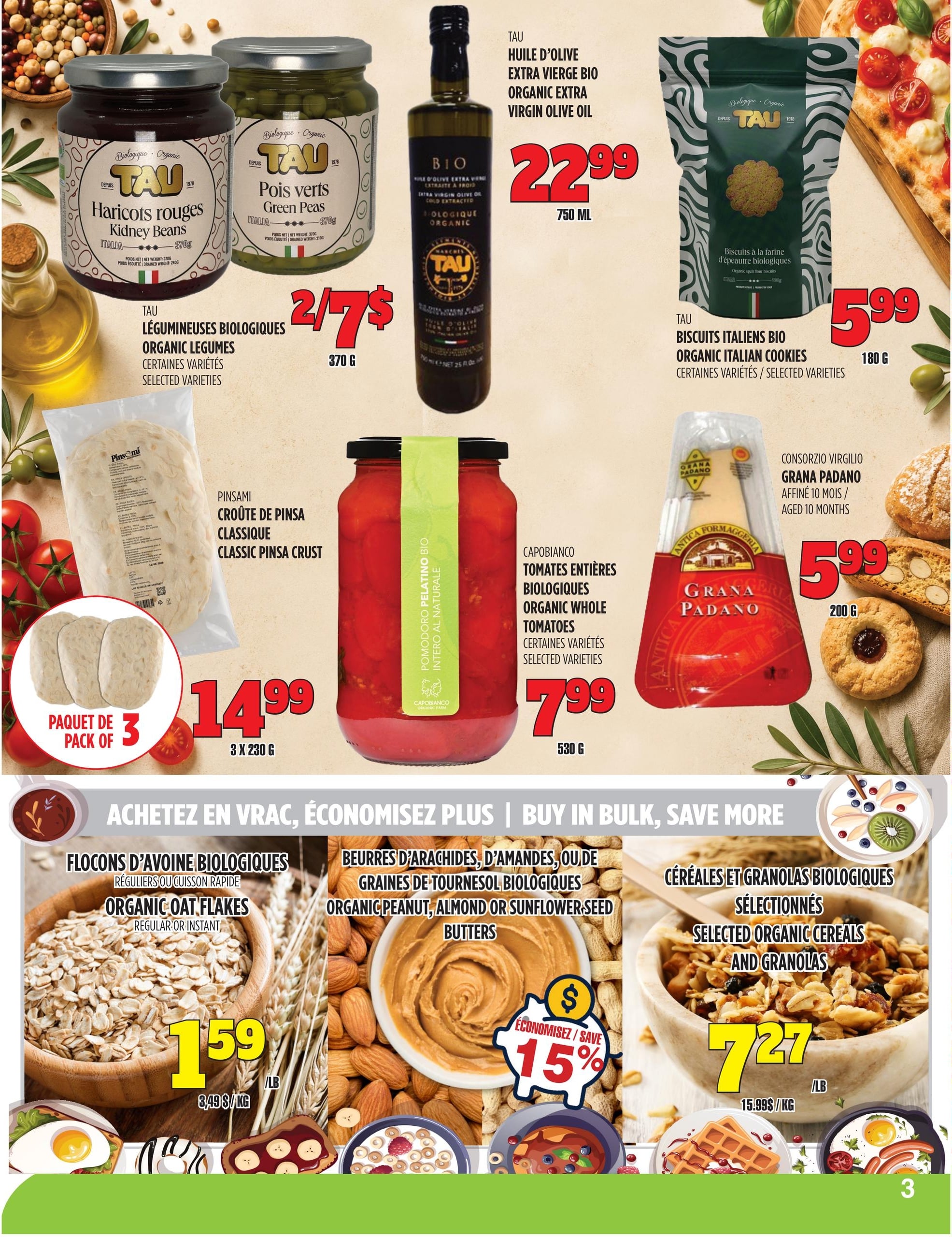 Circulaire TAU Marché d'alimentation Naturelle — page 3, du 31 août au 4 octobre 2026