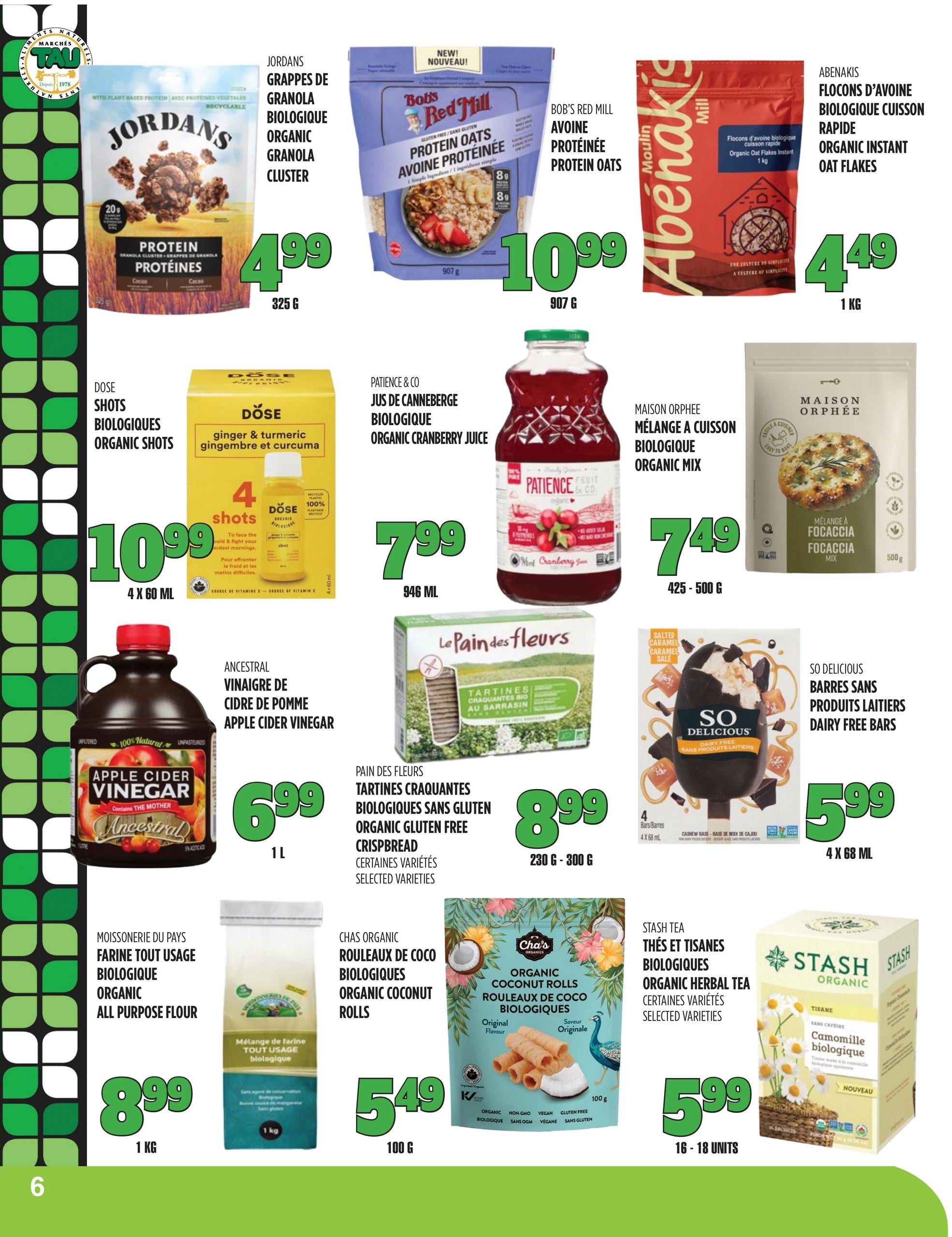 Circulaire TAU Marché d'alimentation Naturelle — page 6, du 31 août au 4 octobre 2026