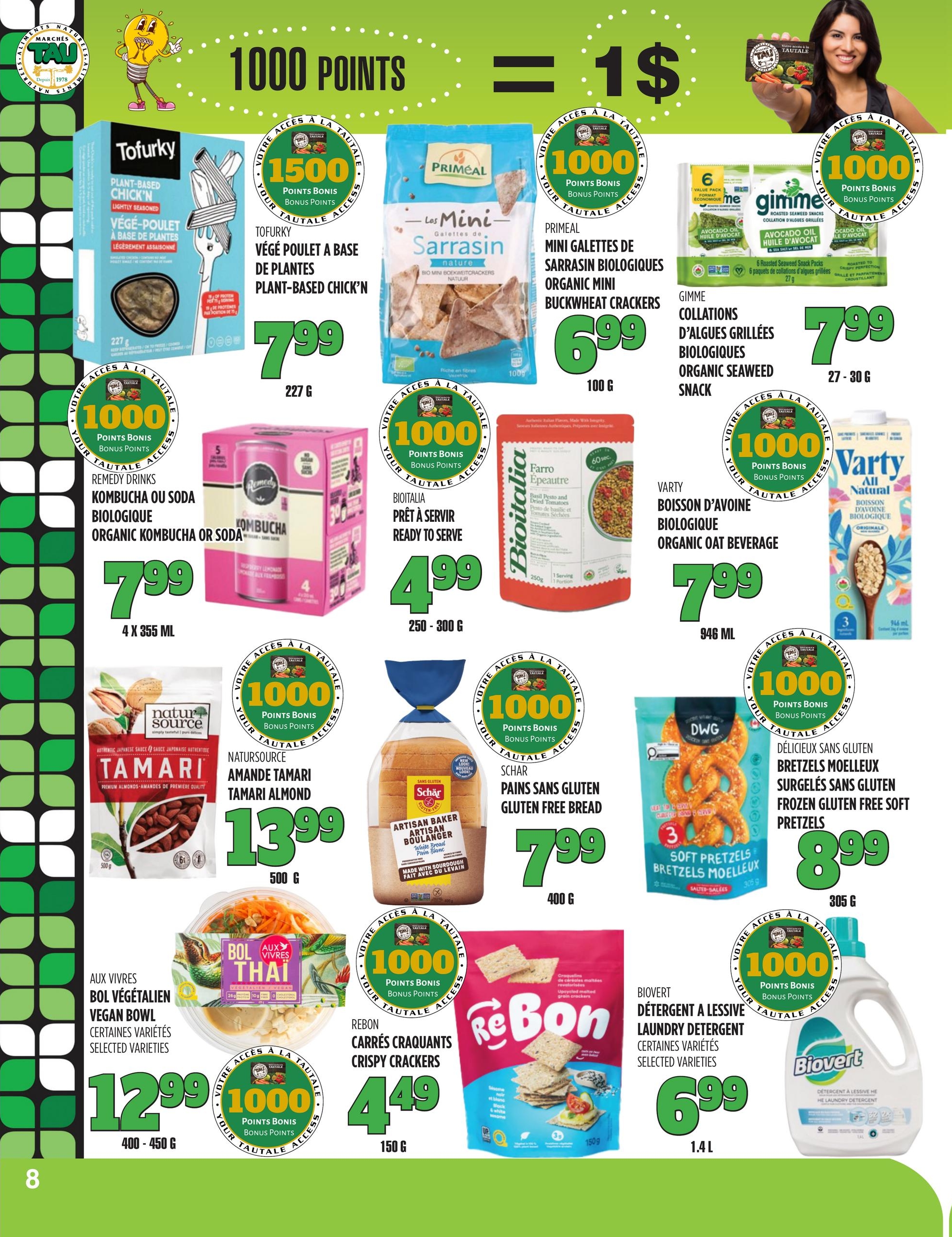 Circulaire TAU Marché d'alimentation Naturelle — page 8, du 31 août au 4 octobre 2026