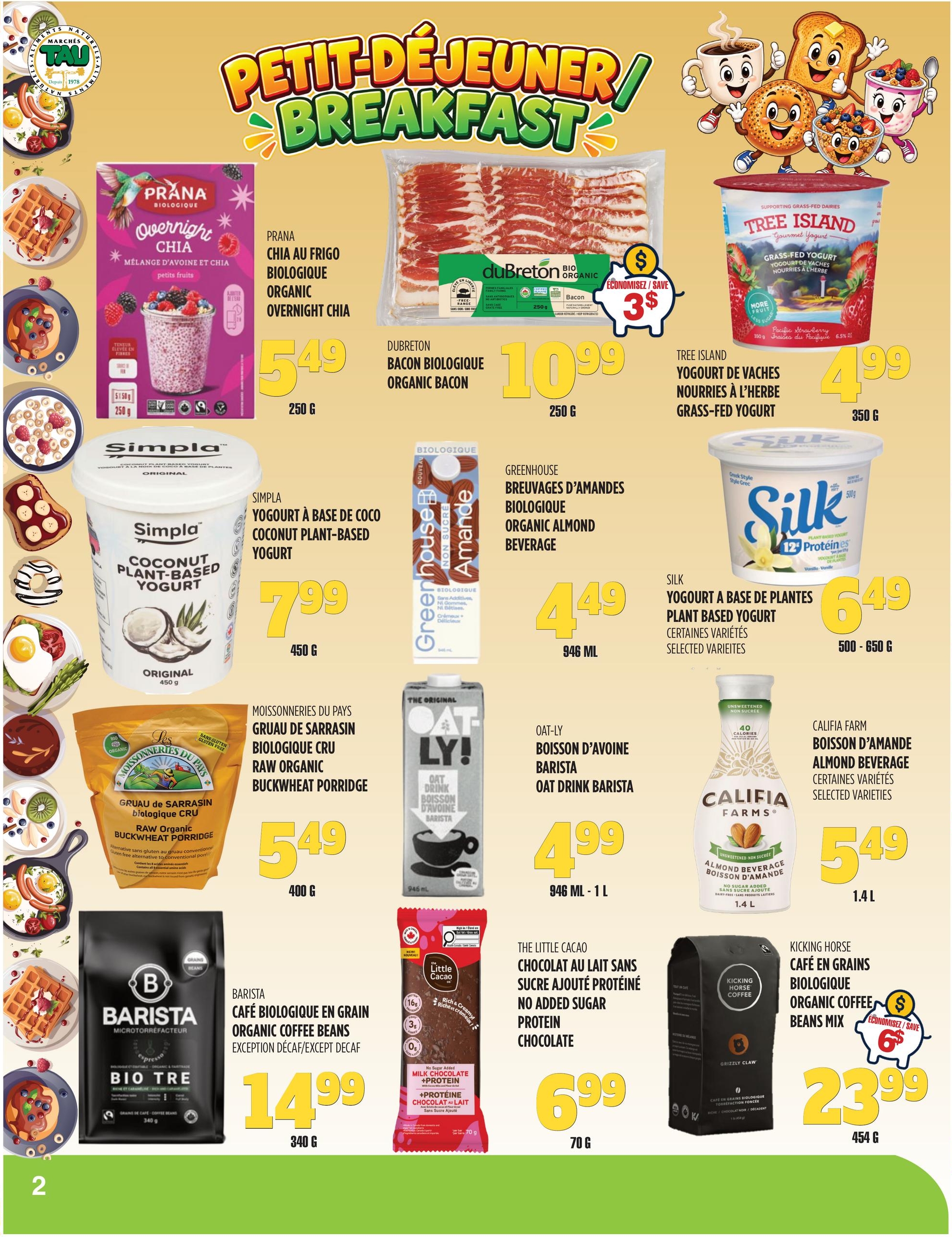 Circulaire TAU Marché d'alimentation Naturelle — page 2, du 5 octobre au 15 novembre 2026