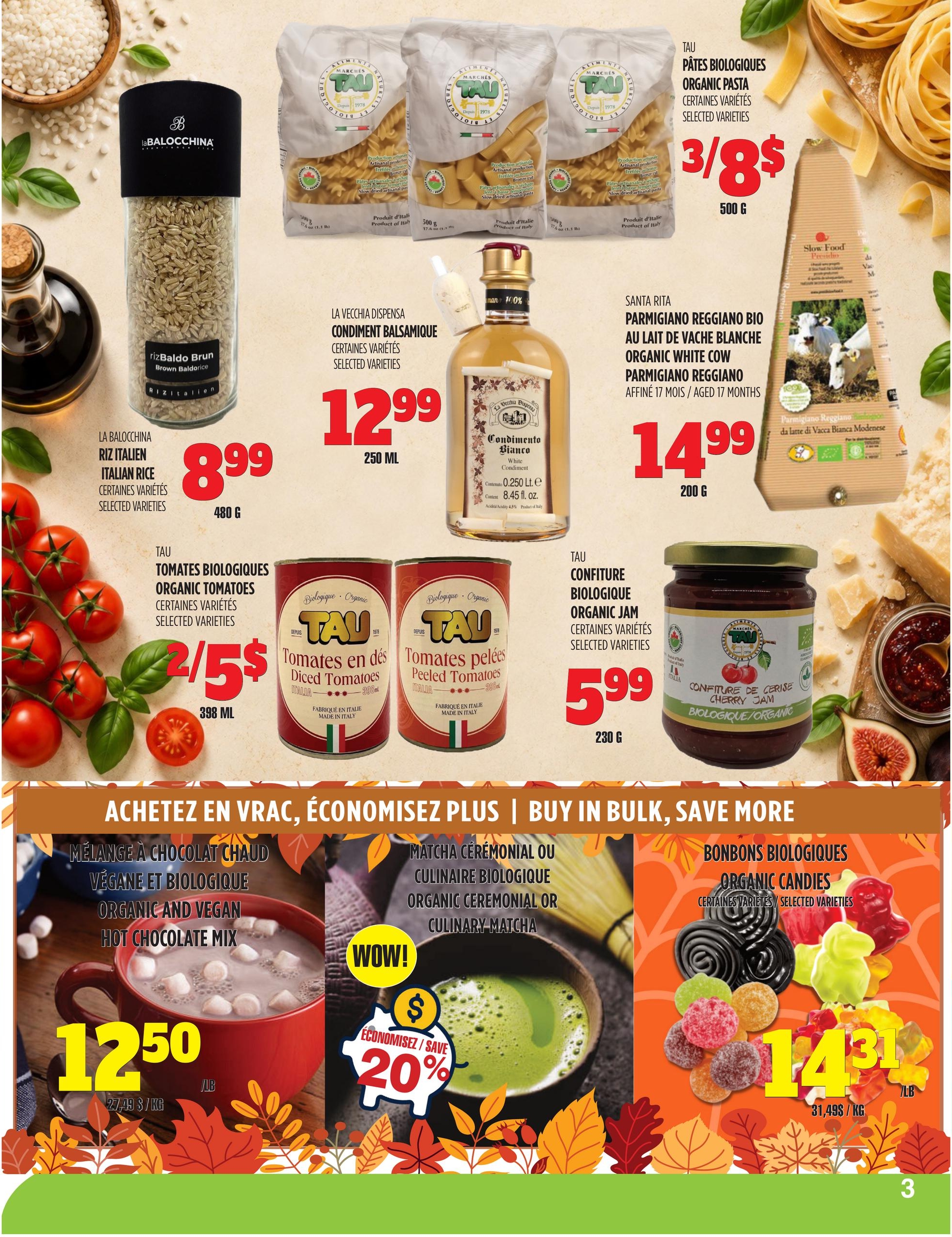 Circulaire TAU Marché d'alimentation Naturelle — page 3, du 5 octobre au 15 novembre 2026