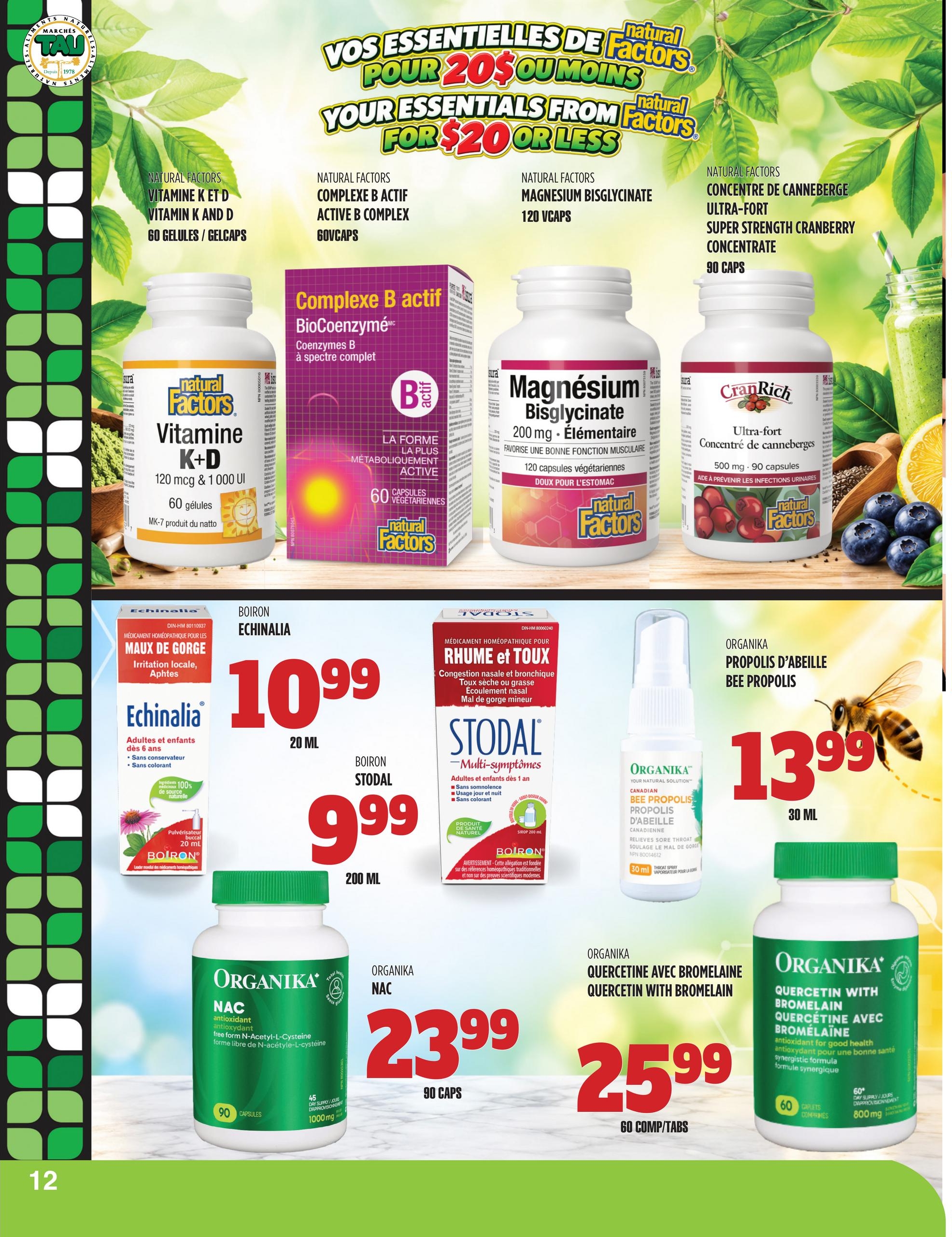 Circulaire TAU Marché d'alimentation Naturelle — page 12, du 5 octobre au 15 novembre 2026