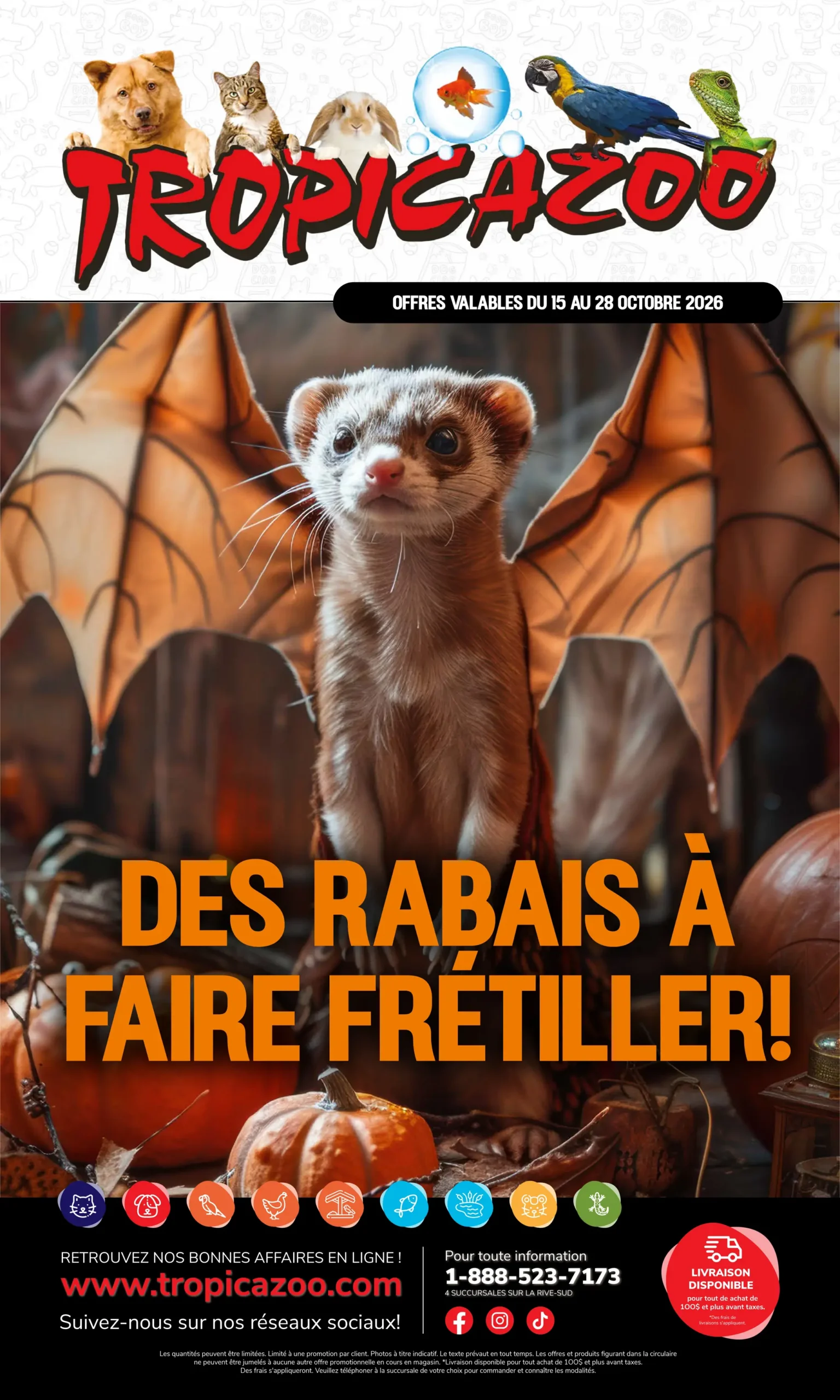 Circulaire Tropicazoo — page 1, du 15 au 28 octobre 2026