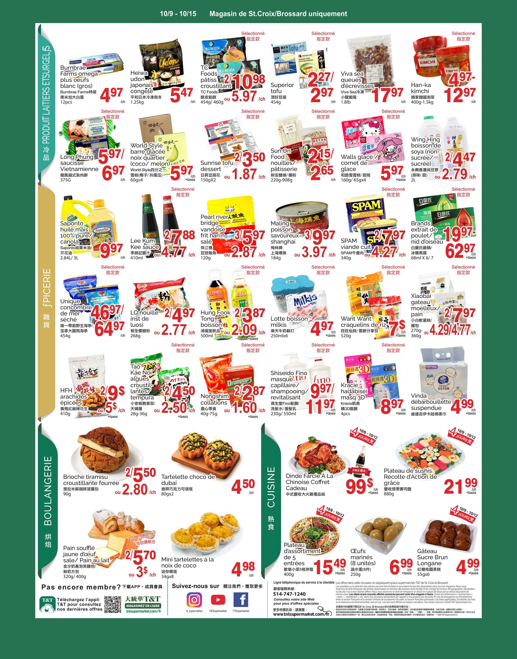 Circulaire T&T Supermarché — page 3, du 9 au 15 octobre 2026