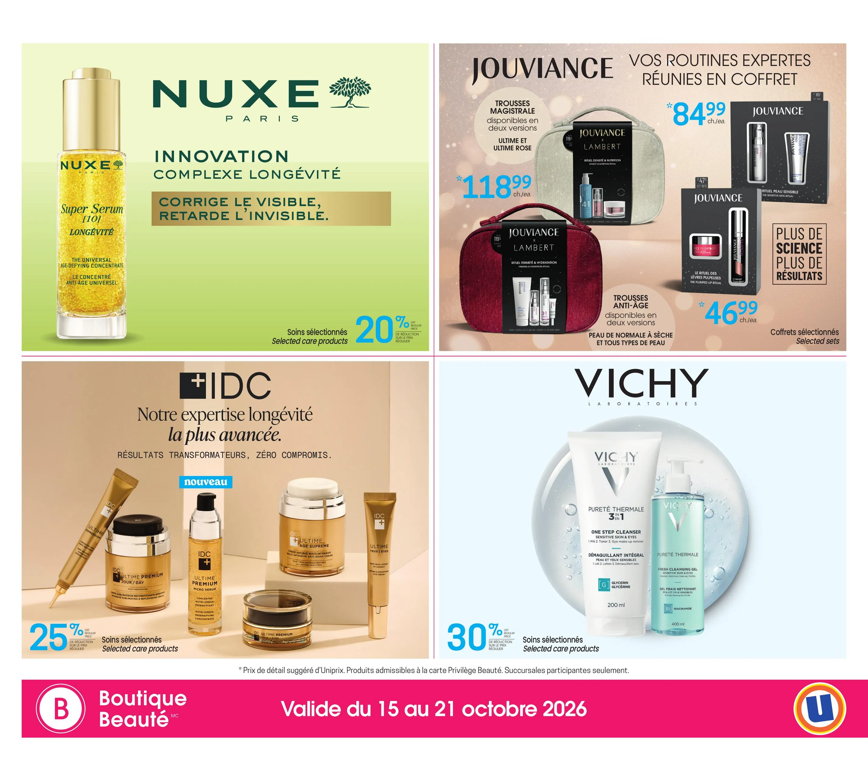 Circulaire Uniprix Carnet Beaute — page 4, du 15 au 21 octobre 2026