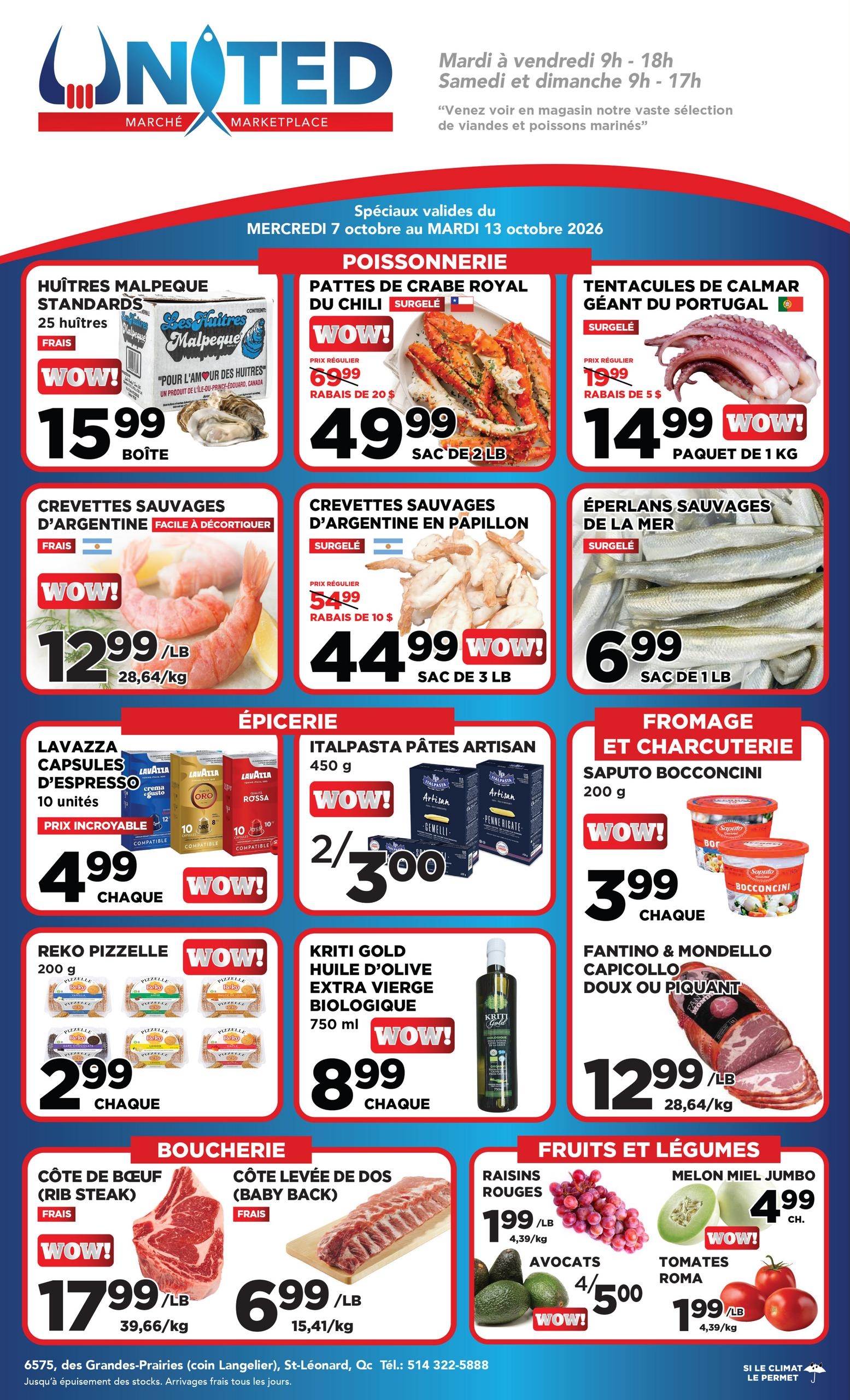Circulaire United Supermarché — page 1, du 7 au 13 octobre 2026