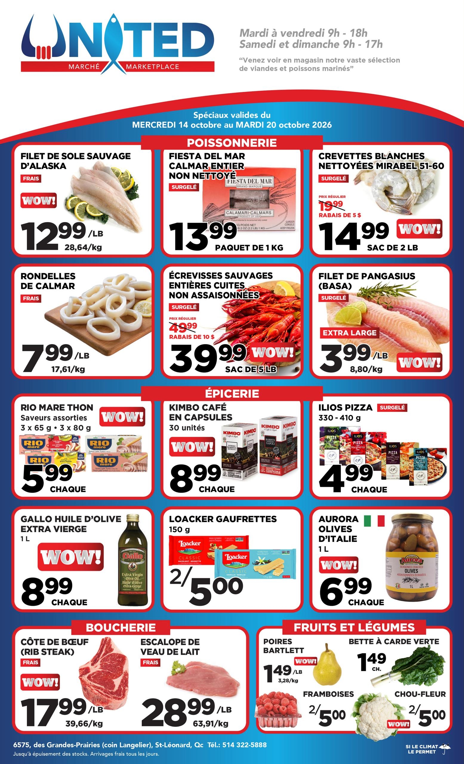 Circulaire United Supermarché — page 1, du 14 au 20 octobre 2026