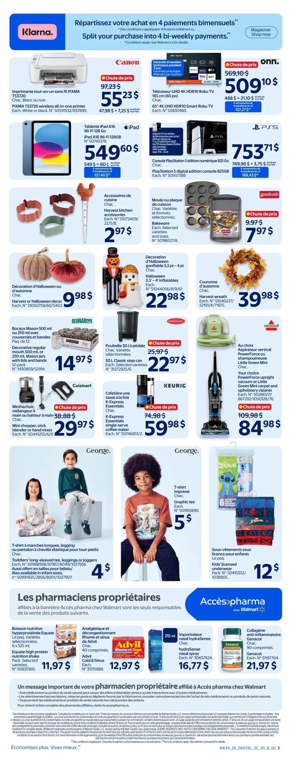 Circulaire Walmart — page 5, du 17 au 23 septembre 2026