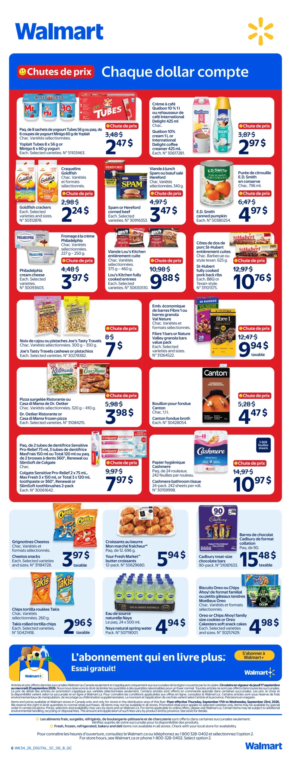 Circulaire Walmart — page 6, du 17 au 23 septembre 2026
