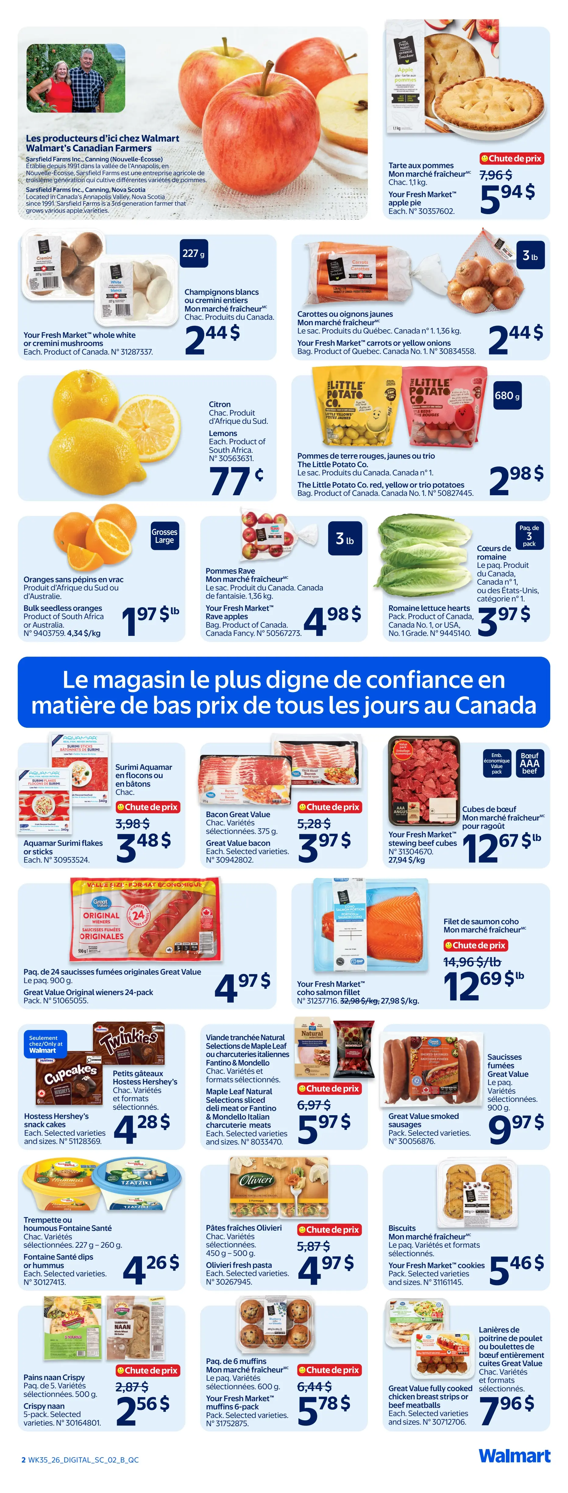 Circulaire Walmart — page 2, du 24 au 30 septembre 2026