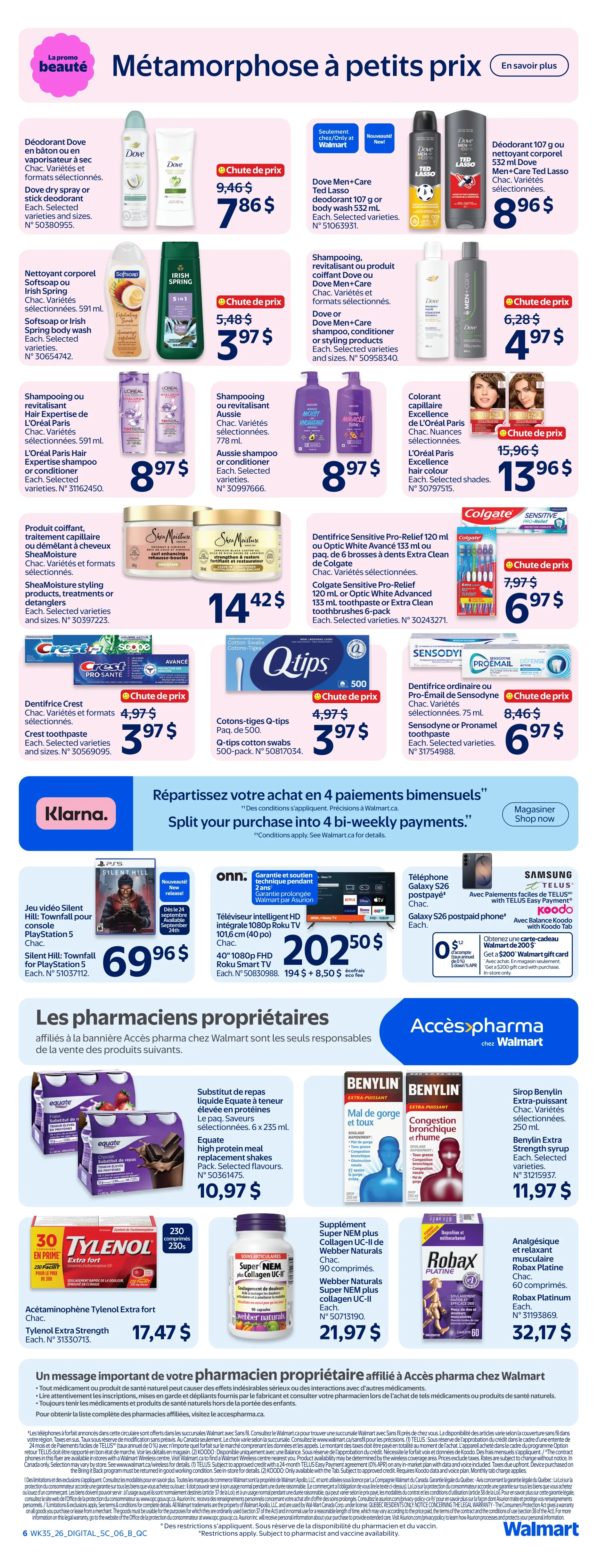 Circulaire Walmart — page 6, du 24 au 30 septembre 2026