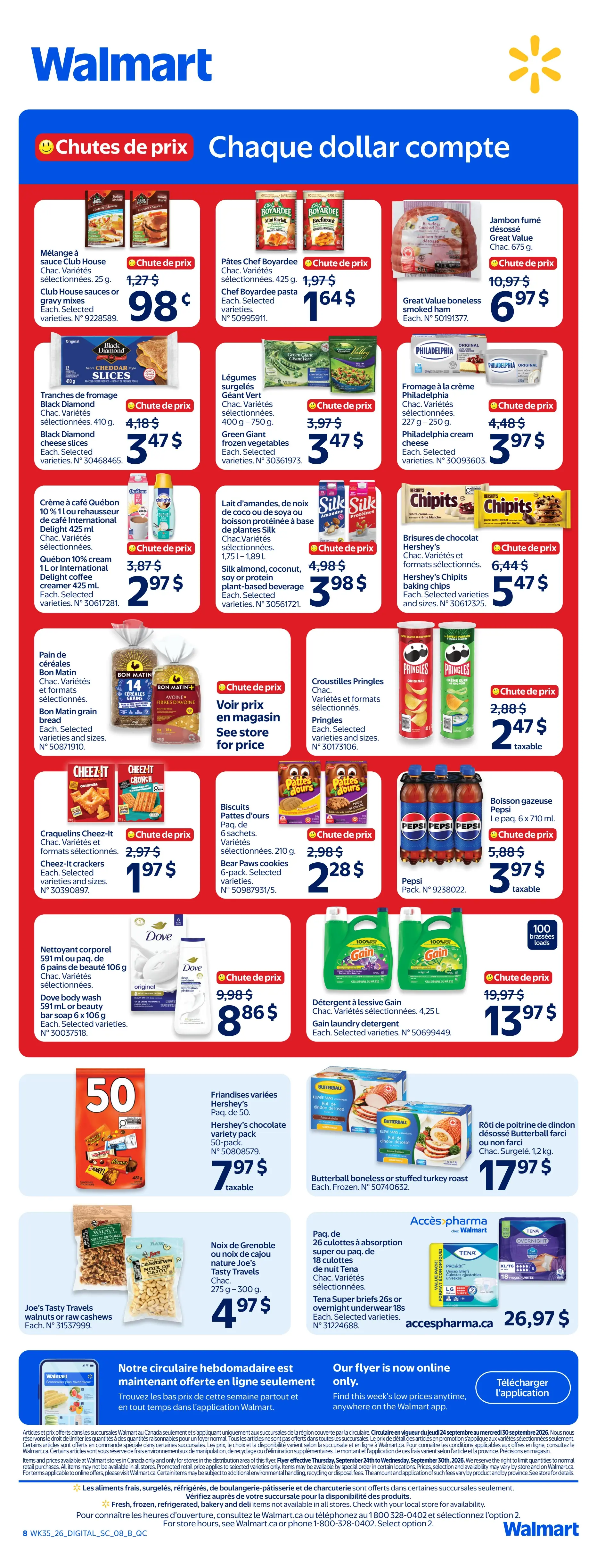 Circulaire Walmart — page 8, du 24 au 30 septembre 2026