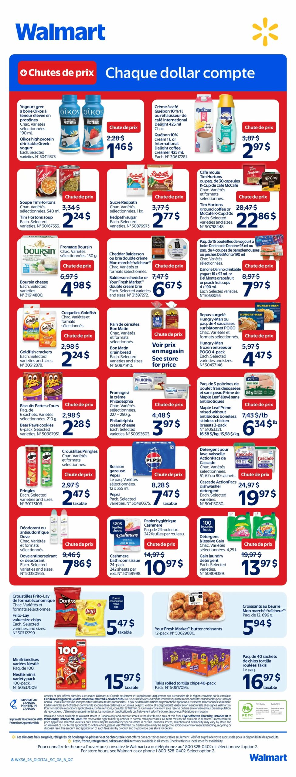 Circulaire Walmart — page 19, du 1 au 7 octobre 2026