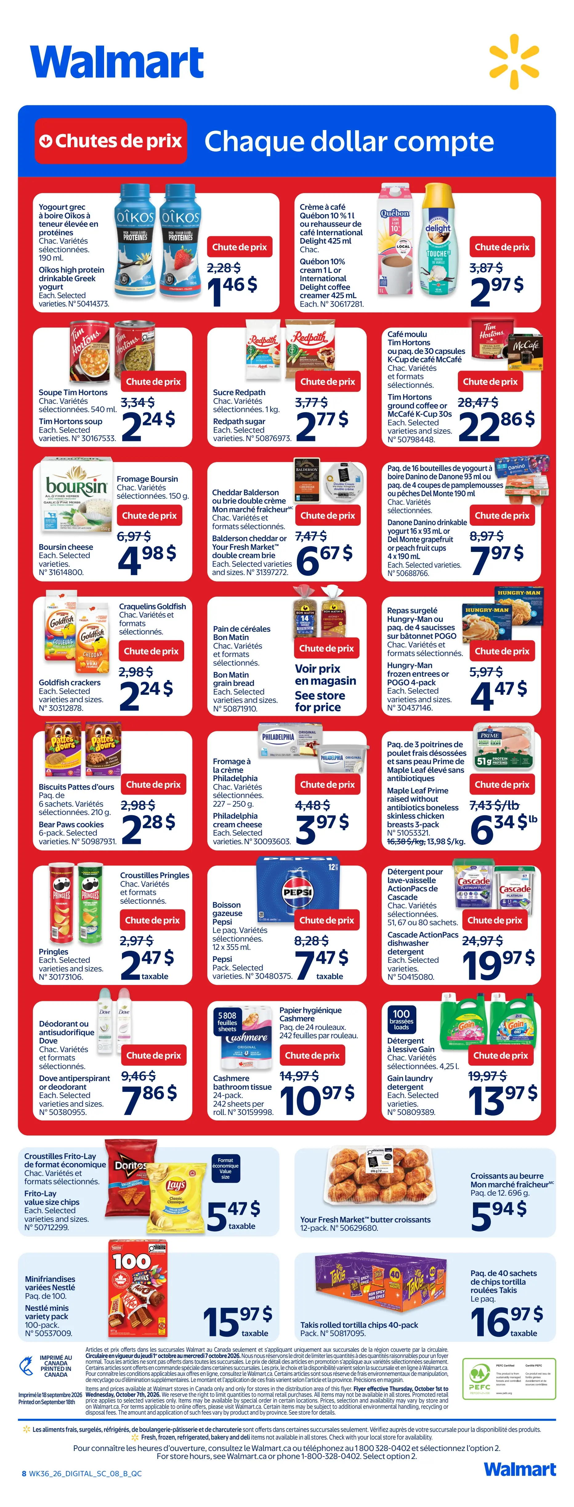 Circulaire Walmart — page 20, du 1 au 7 octobre 2026