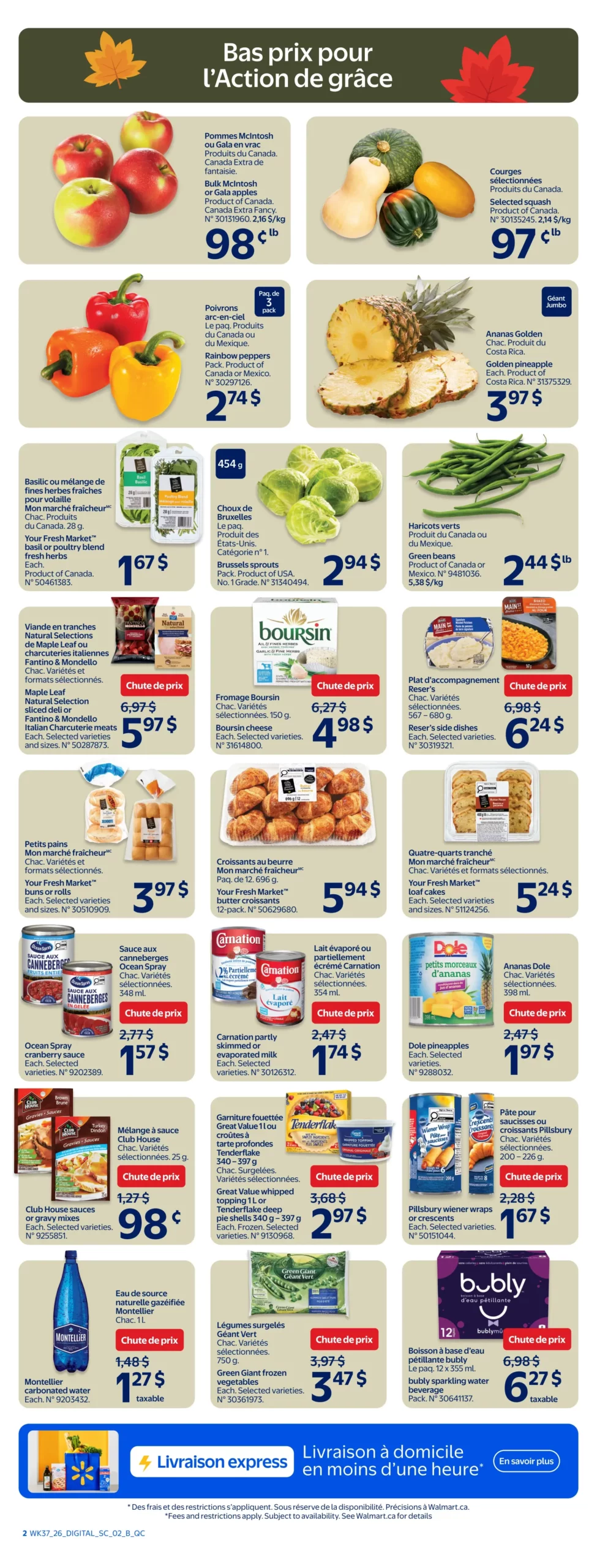 Circulaire Walmart — page 4, du 8 au 14 octobre 2026
