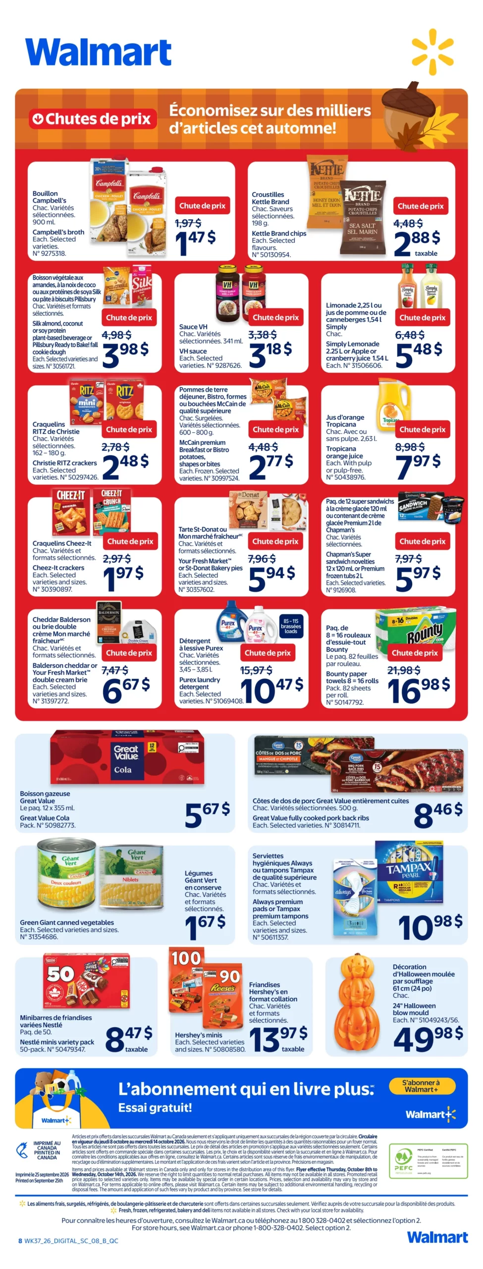 Circulaire Walmart — page 10, du 8 au 14 octobre 2026