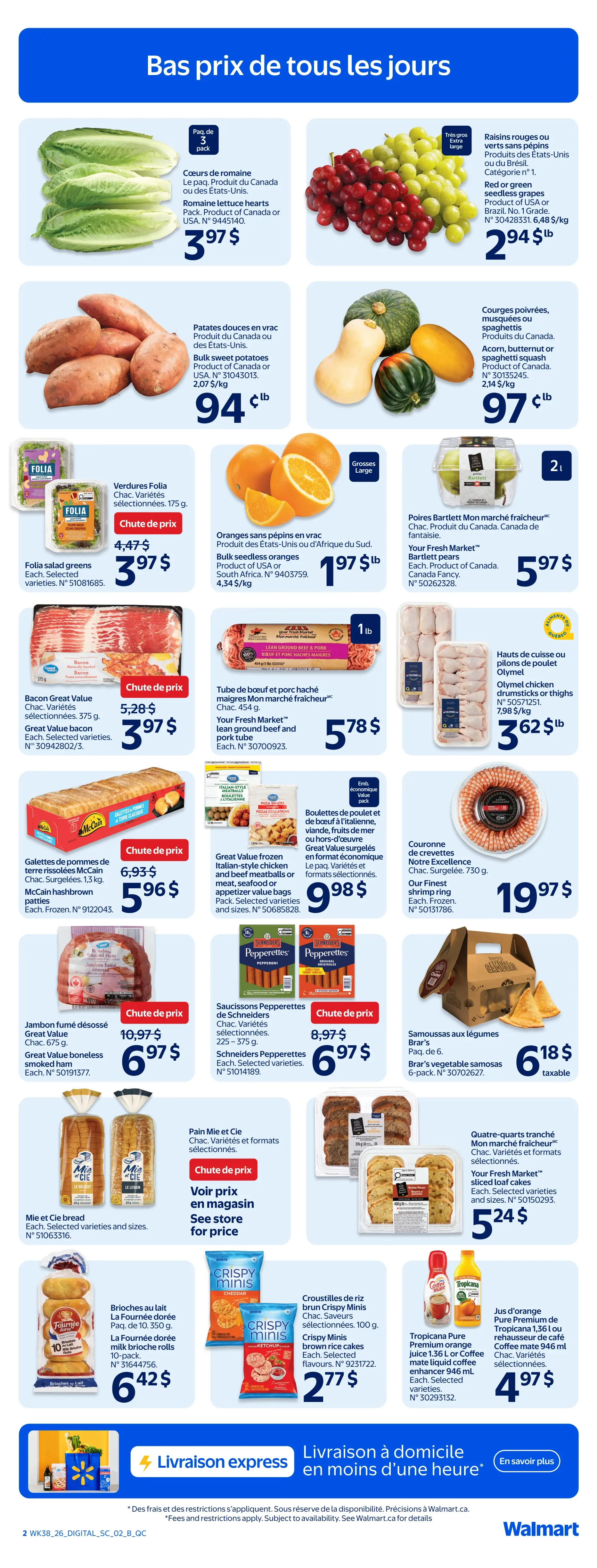 Circulaire Walmart — page 2, du 15 au 21 octobre 2026