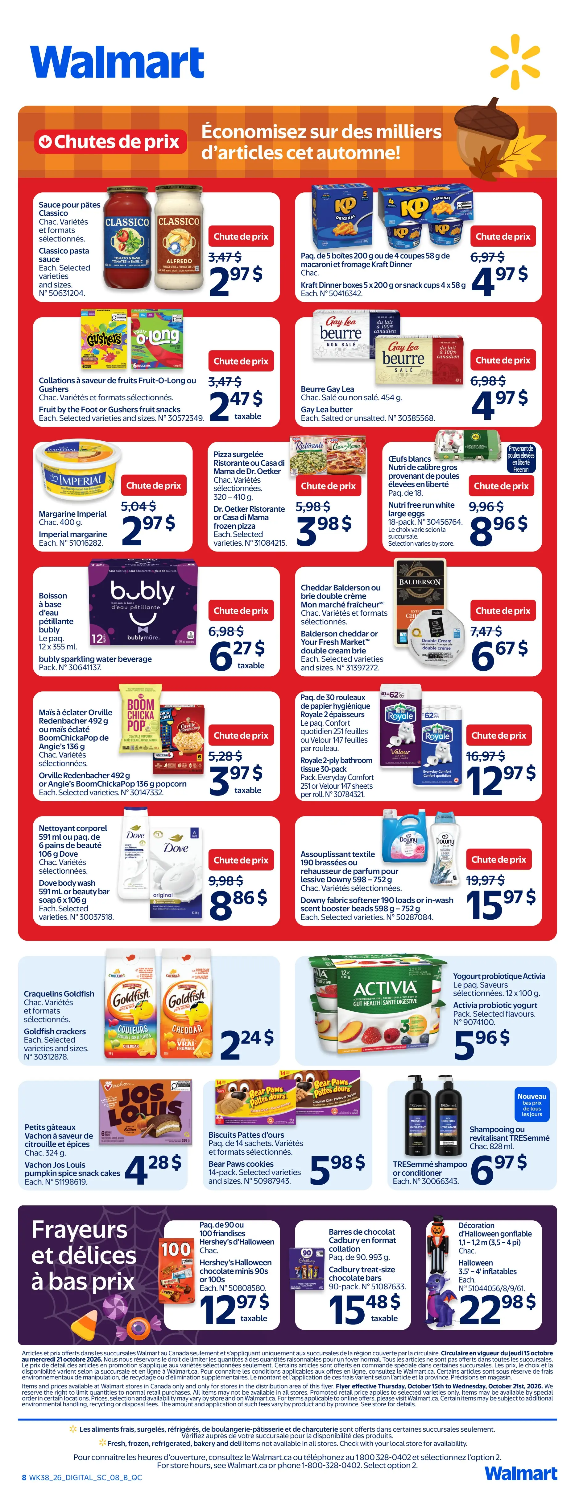Circulaire Walmart — page 8, du 15 au 21 octobre 2026