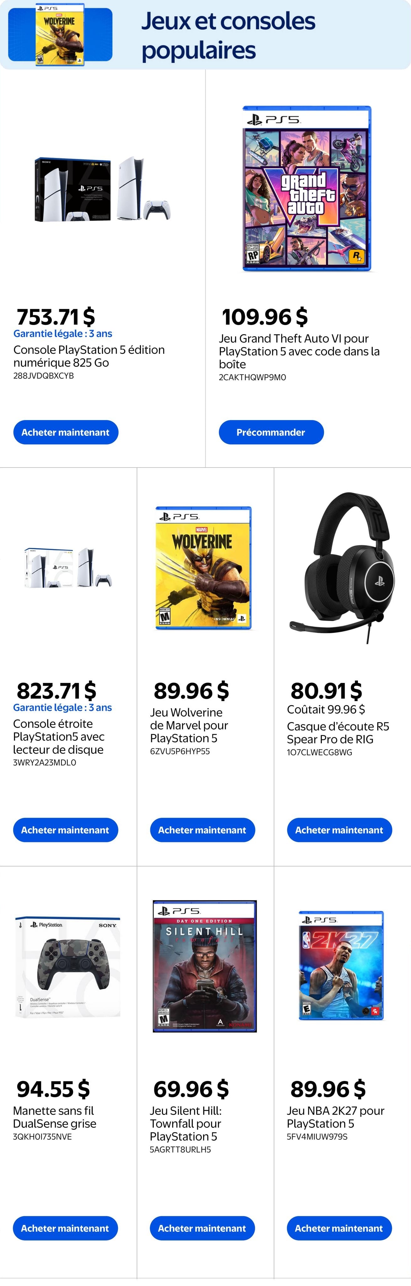Circulaire Walmart Livret Jeux Video Et Divertissement — page 2, du 1 au 14 octobre 2026