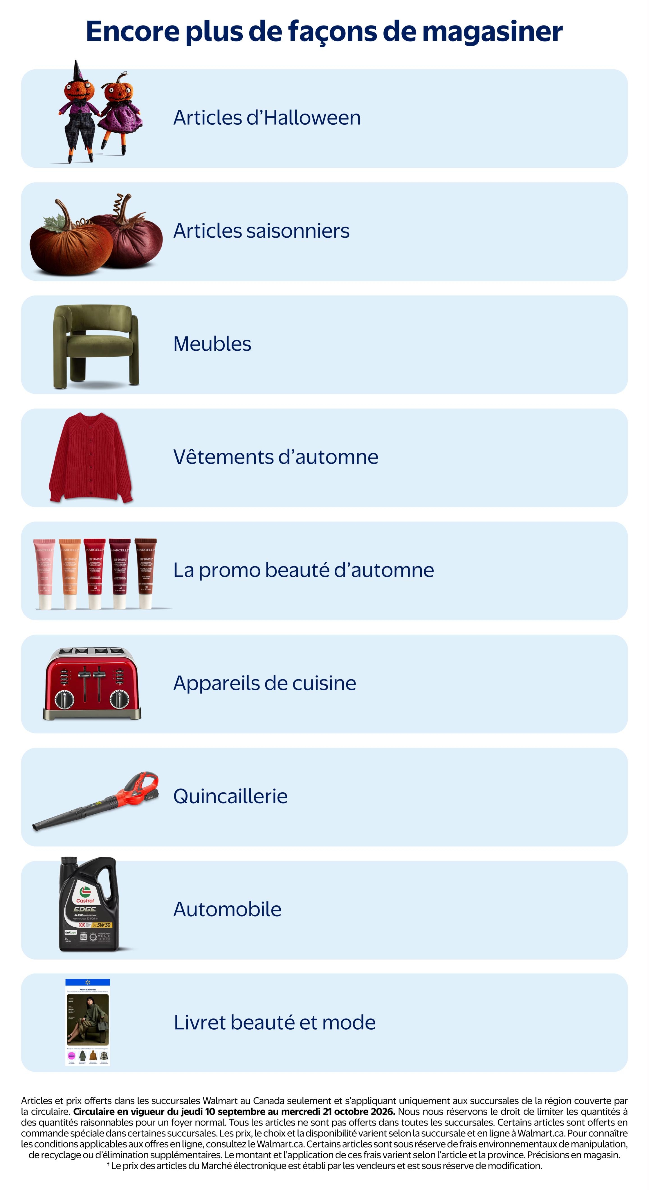 Circulaire Walmart Pret Pour L Automne — page 20, du 10 septembre au 21 octobre 2026