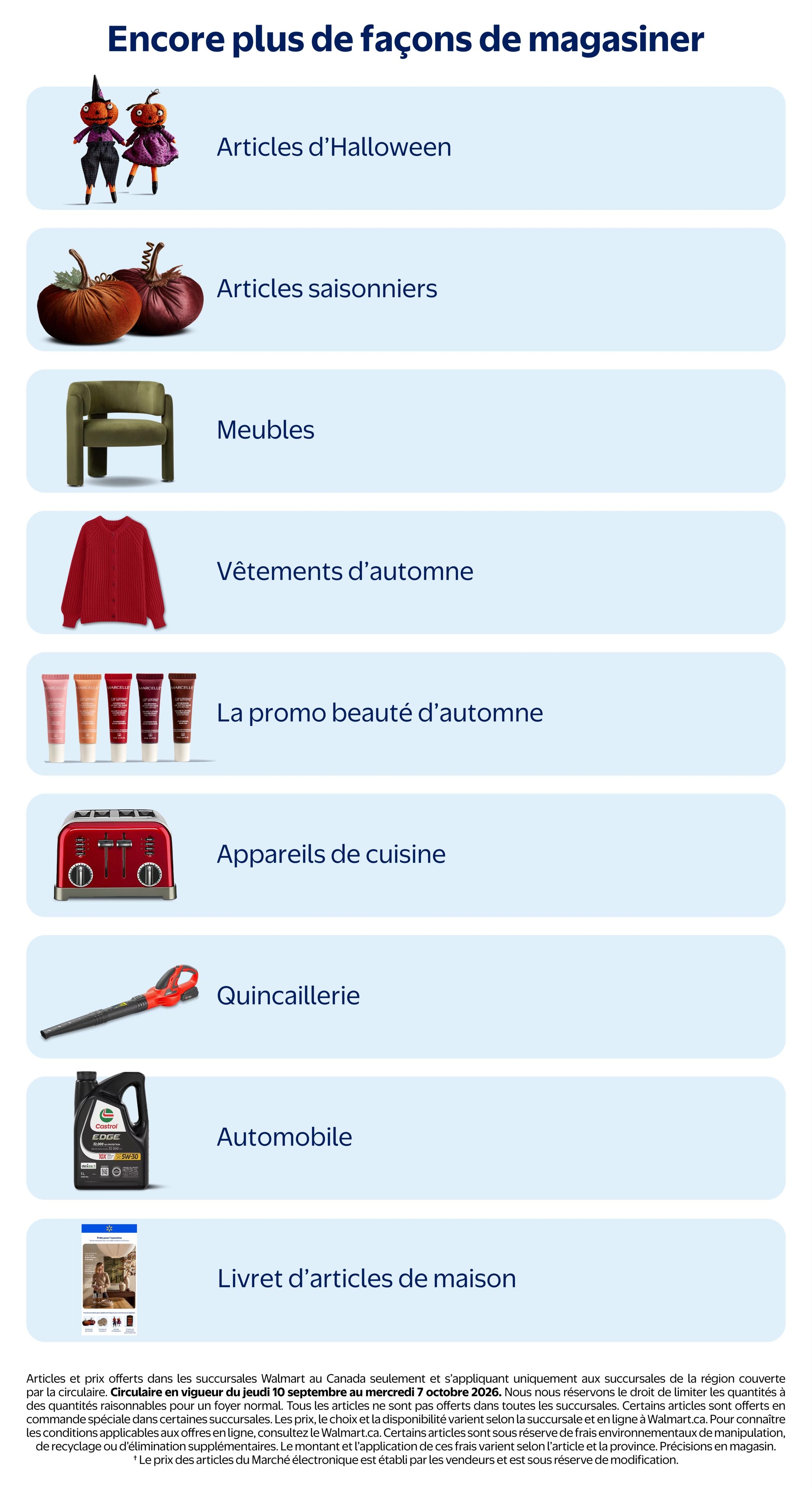 Circulaire Walmart Style D Automne — page 9, du 10 septembre au 21 octobre 2026