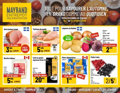 Circulaire Mayrand Entrepôt d'Alimentation — aperçu
