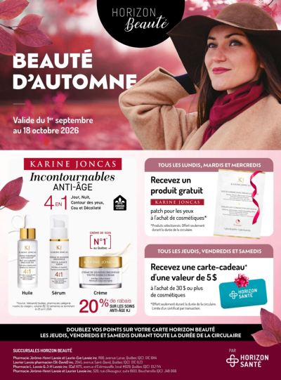 Circulaire Horizon Santé Beaute D Automne en cours — aperçu